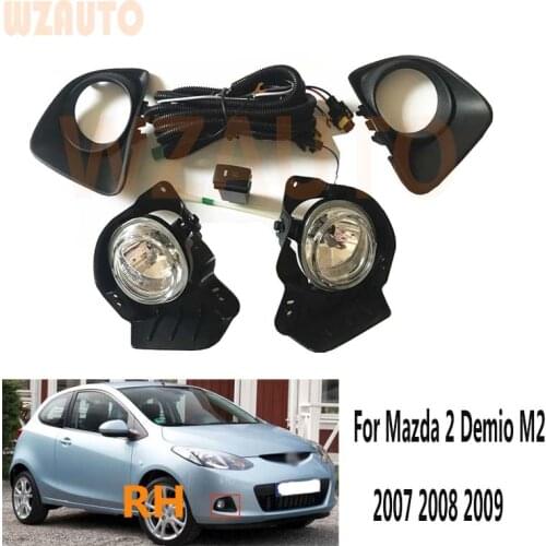 WZAUTO Full Set Fog Light Spot Driving Lamp KIT For Mazda 2 Demio M2 2006 2007 2008 2009 2010 2011 Version 3 Door