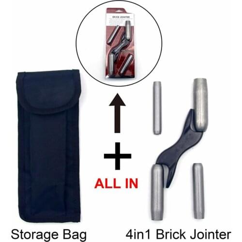 1/2" 5/8" 3/4" 7/8" 4 Sizes Brick Barrel Jointer Set With Storage Pouch Wall Joint Trimmer Brick Jointer