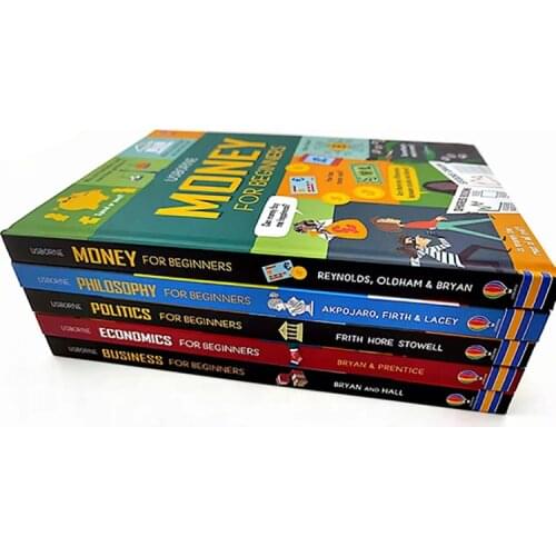5PCS/Set Usborne Money Business Economics Philosophy Politics for Beginners Kids English Picture Book Hard Cover Age 10 to 13