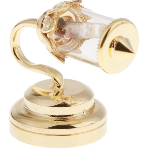 1/12 Scale Dollhouse Accessories Miniature LED Wall Sconce, Battery Operated