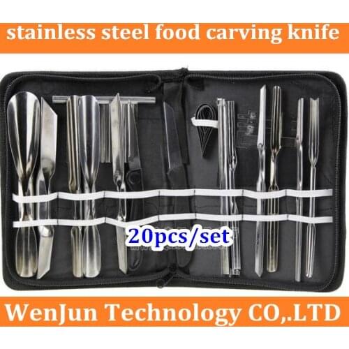 Multi-functional stainless steel food carving knife 20PCS/set kitchen chef carving knife