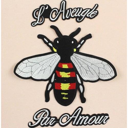 Large Tiger,Bee,Snake,Flower,Brid Embroidered Fabric patch DIY T-shirt coat decorative accessories Applique patches