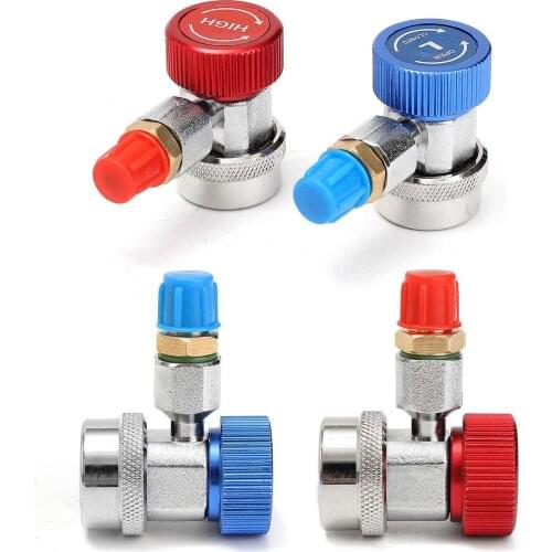 High and low pressure quick connector connector adapter type AC gas meter automatic setting, used for A/C gas meter brass