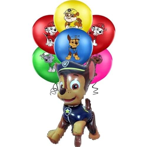 Paw Patrol Birthday Toys Chase Skye Marshall Rubble Latex Foil Balloons Action Figures Baby Shower Party Decor Kids Gift Toys