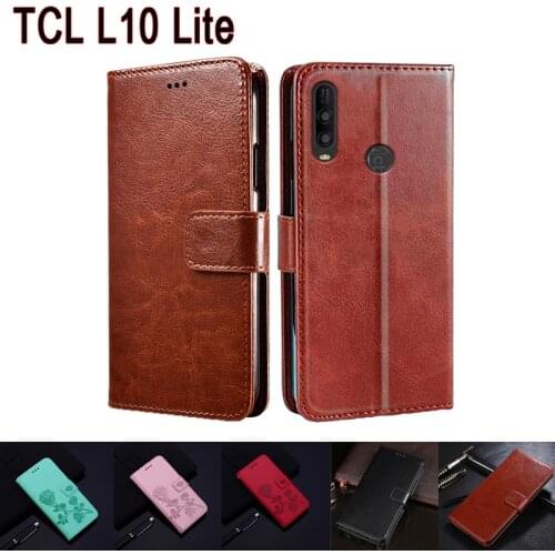 Flip Leather Phone Case For TCL L10 Lite Cover Wallet Stand Magnetic Card Etui Book On TCL L10Lite Case Bag