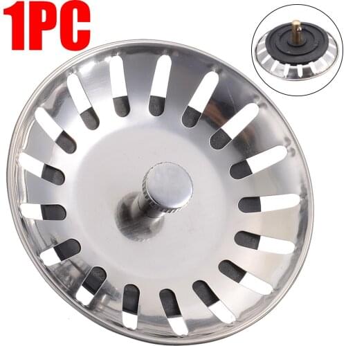 Kitchen Sink Strainer Replacement Waste Filter Stainless Steel Basin Drainer Sundries Drain Hole Strainer Kitchen Gadget