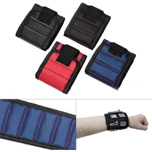 Polyester Magnetic Wristband Strong Magnets Portable Bag Electrician Tool Bag Screws Drill Holder Repair Tool Belt