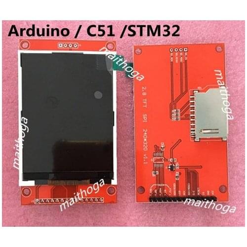 Maithoga 2.8 inch SPI TFT LCD Screen with Adapter Board ILI9341 Drive IC 240(RGB)*320 (4 IO) No Touch Panel