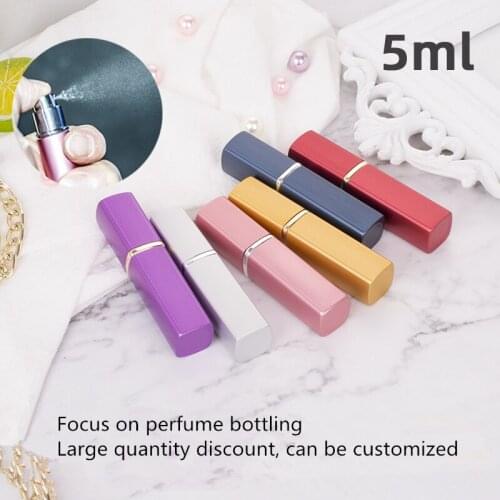 5ml Perfume Refillable Bottle High-end Portable Mini Spray bottle Travel sample glass bottle Empty Cosmetic Containers