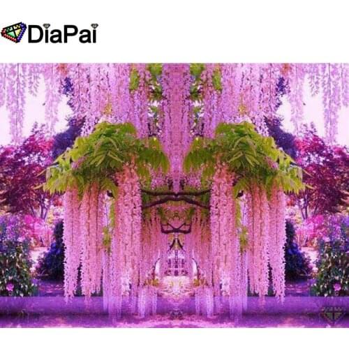 DIAPAI DIY Diamond Painting "Flower landscape" Full Drill Square Round Diamond Embroidery 5D Cross Stitch Decoration Home A25325