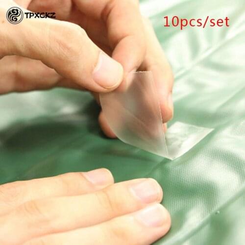 10pcs Swimming Float Repair Kit PVC Puncture Repair Patch Glue Kit Adhesive For Inflatable Toy Pools Float Air Bed Dinghies