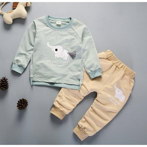 Autumn Girls Boys Clothes Coat + Trousers 2pcs Set Childrens Clothing Costume Toddler Kids Fashion Cute Cartoon Outfits Suit