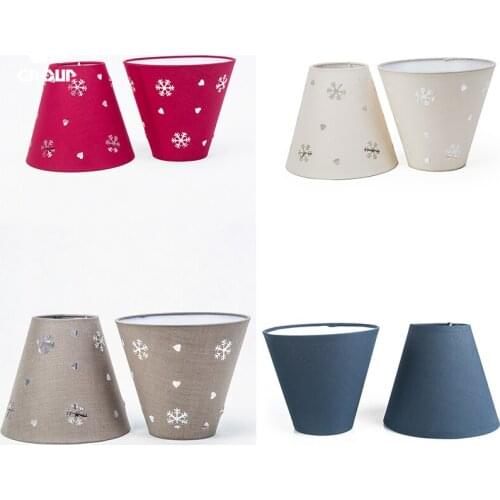 4PCS E12 E14 handmade linen lamp shade for wall light Rustic bedroom bedside mini table lamp Country retro lampshade #OY16S23