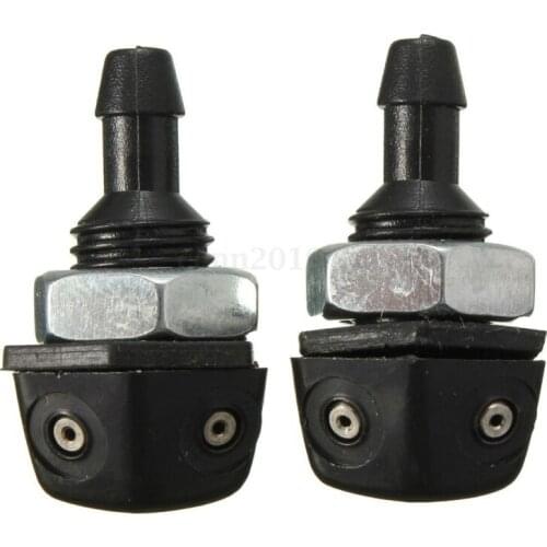 Pair Universal Car Auto Front Window Windshield Washer Sprayer Nozzle Plastic