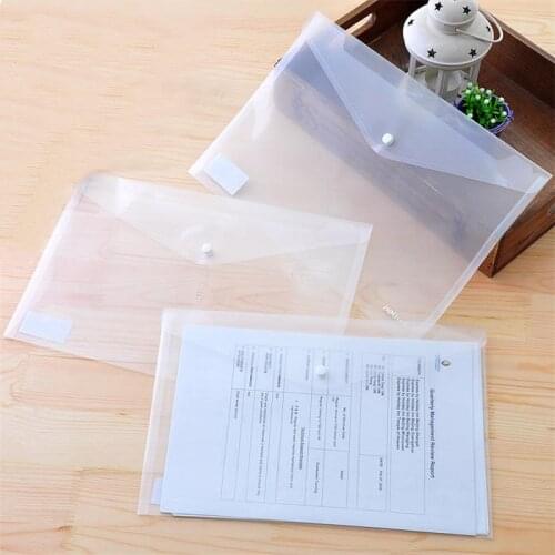 5505 plastic envelope clear envelope according to buckle bag A4 button bag office supplies Learning Stationery