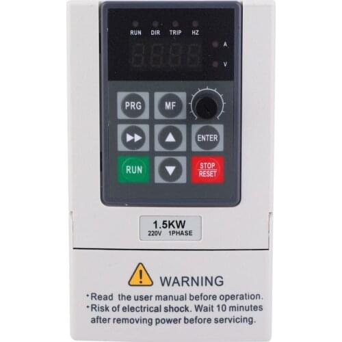 1.5KW Frequency Converter 220V Single Phase Input 3 Phase Output Variable Frequency Drive CNC Motor Speed Control VFD Inverter