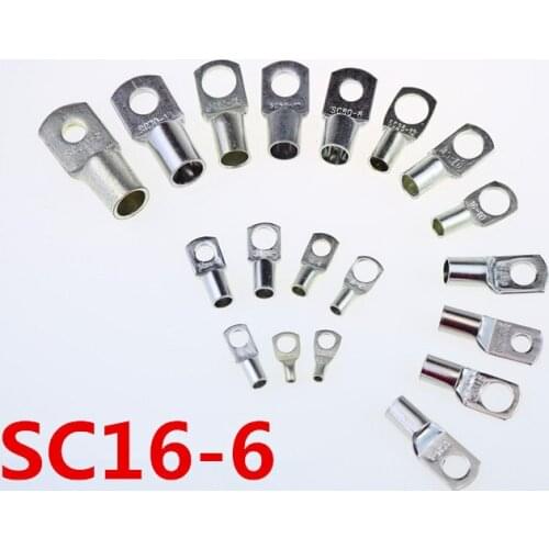 SC 16-6 16mm2 6mm Bolt Hole Tinned Copper Cable lugs Battery Terminals Brand New