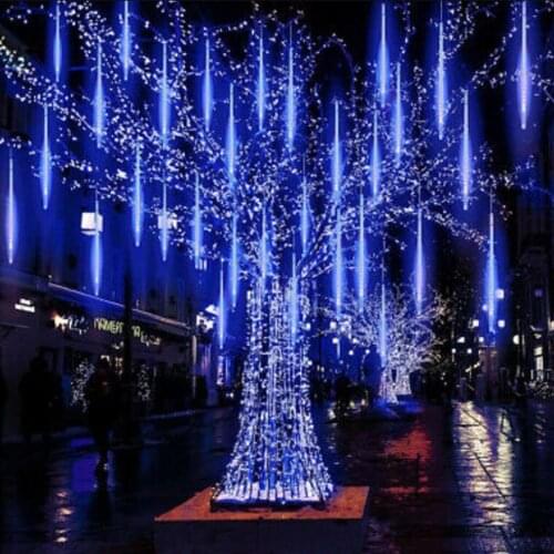 30 Cm Solar Led Meteor Shower Rain Lights Holiday String Lights Waterproof Garden Light Leds Christmas Wedding Decoration #G3