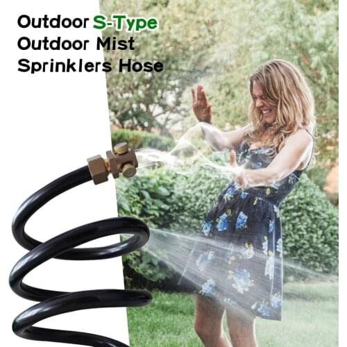 Outdoor S-Type Outdoor Mist Sprinklers Hose Water Mister Stand Spray Line Spray Outside Cooling And Cooling Atomizing Bracket