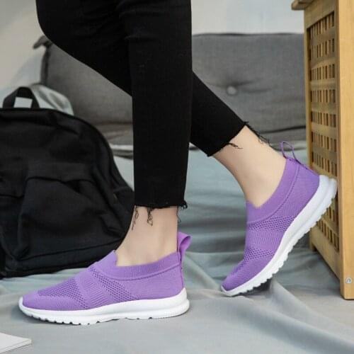 Spring Breathable Casual Shoes Autumn Women Shoes Woman Flats 2020 New Soft Bottom Comfortable Woven Plus Size Sneakers