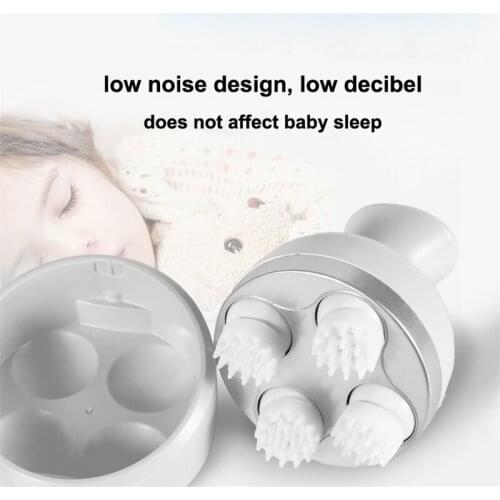 Waterproof Electric Head Massage Wireless Scalp Massager Prevent Hair Loss Promote Hair Growth Tools Vibrating Brain Care