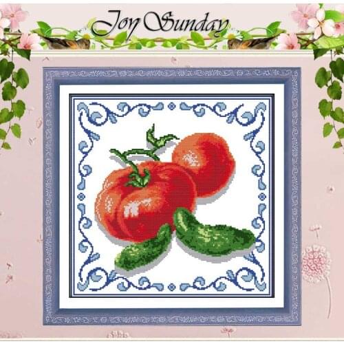 Tomato Patterns Counted Cross Stitch 11CT 14CT Cross Stitch Set Wholesale DIY Chinese Cross-stitch Kit Embroidery Needlework