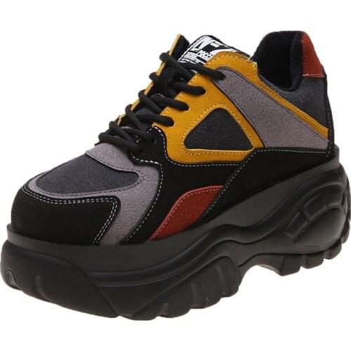 Women Casual Shoes Autumn Designers Chunky Platform Sneakers Thick Soled Winter Keep Warm Fur Shoes Women Trainers Black