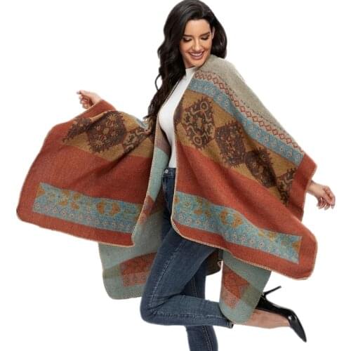 New Fashion Warm Ponchos Capes Women Scarf Imitation Cashmere Ladies Scarves Shawls Wraps Woman Poncho Bufanda Mujer Foulard