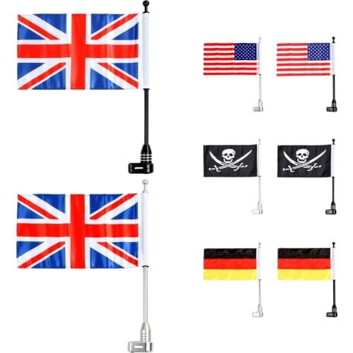 1 Set New Motorcycle Rear Side Mount Flag Pole America Flag Moto styling For Honda Goldwing GL1800 GL1500 GL1200 2001-2011