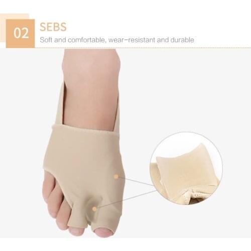 1Pair Toe Separator Hallux Valgus Bunion Corrector Orthotics Feet Bone Thumb Adjuster Correction Pedicure Sock Straightener