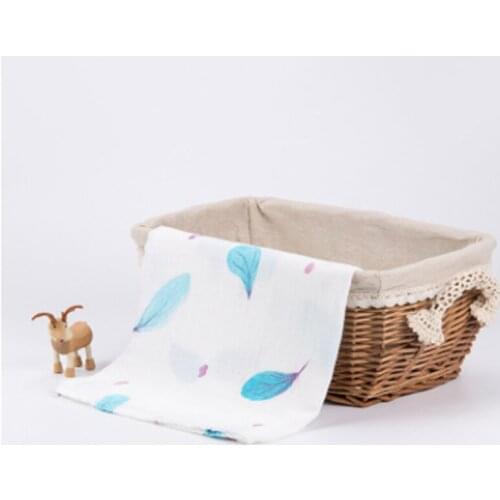 1Pc Pure Cotton Cartoon Print Baby Kids Bath Towel Muslin Swaddle Stroller Baby Cot Blanket Wrap Blanket Infant Toddlers Bedding