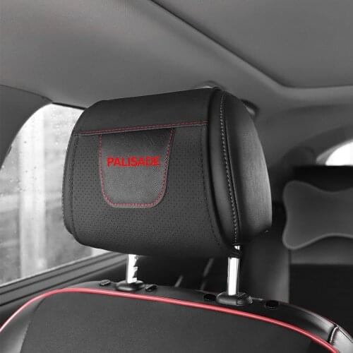 1 Pc For Hyundai Palisade Car Headrest Protector Cover Pu Leather Car Headrest Cover Car Accessories
