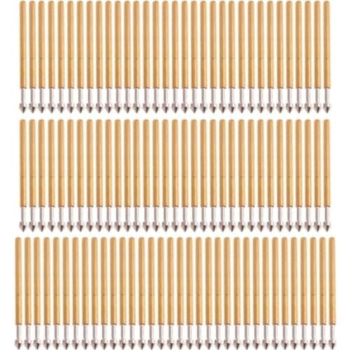 100pcs Gold Plated Spring Test Probe Pogo Pin 1.3mm Conical Head 1.0mm Thimble For Power Tool P75-E2