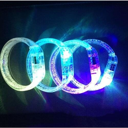 24pcs Acrylic LED Lighting Wristband Glowing Bangle Brace Glow Party Christmas Birthday Children Adult Luminous Accessories