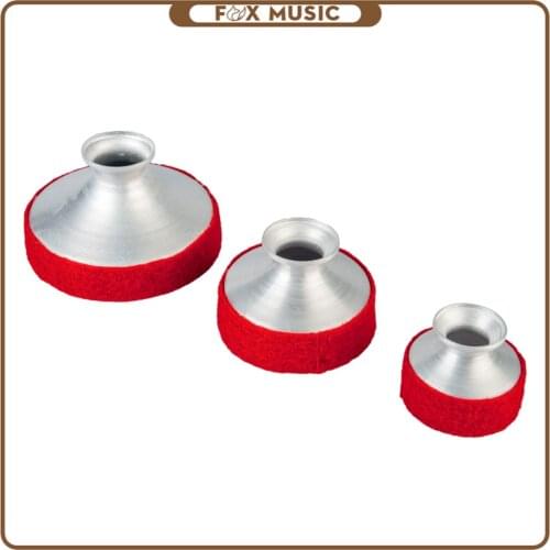 3PCS Saxophone Mute Tenor+Alto+Soprano Practice Light-Weight Aluminum Saxophone Mute Silencer Red Color