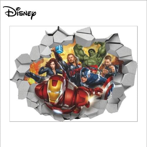 Disney 3D stereo stickers animation break the wall effect childrens room stickers