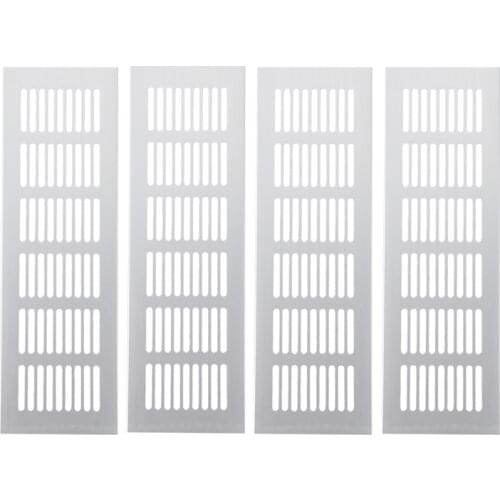 4Pcs Wide Aluminum alloy Air Vent Ventilation Grille For Closet Shoe Cabinet Air Conditioner 250Mm