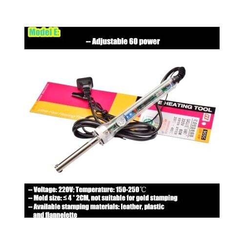 60W portable custom leather embossing stamp letters numbers and logo