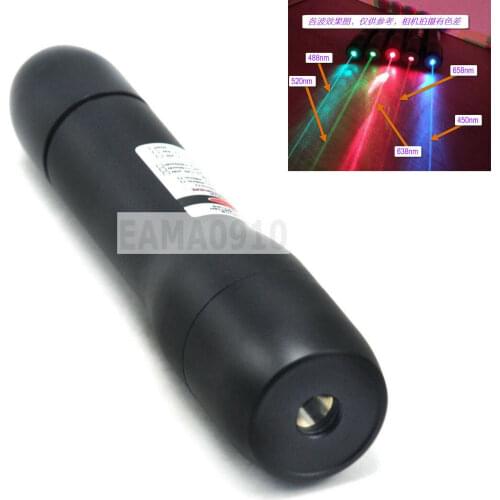 638nm Dot Focusable Waterproof Orange Red Visible Beam Laser Pointer LED Torch