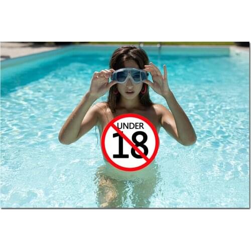 Sexy Beauty in the Swimming Pool Photo Canvas Wall Art Posters and Prints Modern Painting for Home Decor