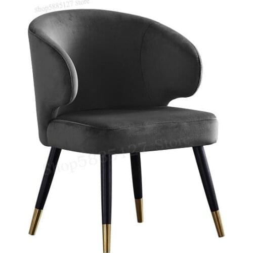 Customized Simple Light Luxury Chair Nordic Modern Hotel Club Western Restaurant Dining Chair Cafe Lounge Armrest Solid Wood Sof