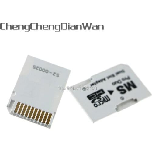 ChengChengDianWan 10pcs/lot Micro SD HC to Memory Stick MS Pro Duo Card Dual 2 Slot Adapter for PSP 1000 2000 3000