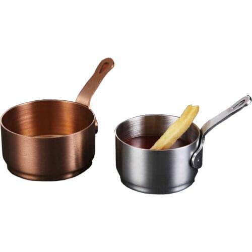 80ml Small Milk Cooking Sauce Pan Pot With Long Handle Stainless Steel Mini Soup Pot Heatingtomato Juice Container