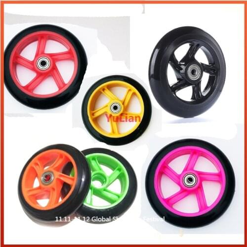 Good Quality 7 Inch PU Wheel Tyre 180mm High Elastic Tire for Electric Scooter Trolley Tiger Bike Auxiliary Wheelchair Parts