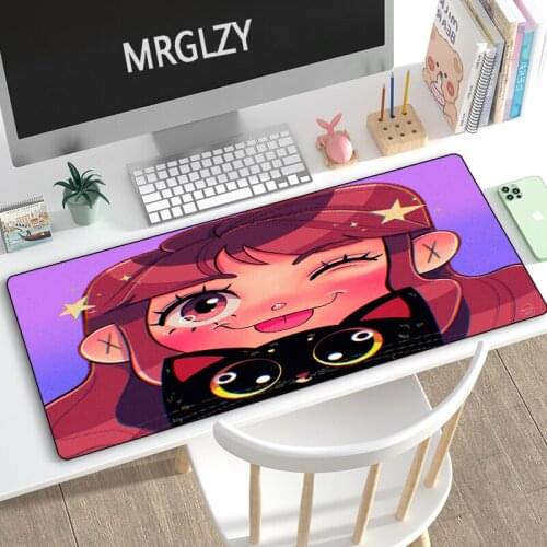 Anime Cute 400X800MM Mouse Pad Desk Mat Large XXL Kawaii Girl Pink Mousepad Gaming Accessoroes Laptop Gamer Waterproof Keyboard