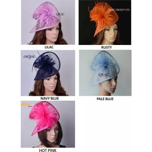 HOT fascinator/sinamay fascinator/sinamay hat in SPECIAL shape with feathers for races/church/wedding/party/kentucky derby,QF035