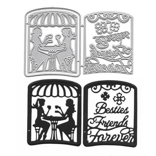 Metal Cutting Dies For Scrapbooking New 2021 Friends Afternoon Tea Die Mold DIY Card Making Decor Craft Dies Cut Stamps And Dies