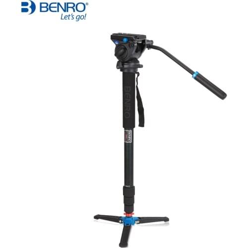 Benro A48TDS4 Monopod Aluminum Tripod Camera Stands For Camera Sport Scoping Bird Watching S4 Video Head 4 Joint Max Load 4kg