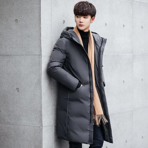 Men Winter Men Coat Hot Sales Winter Jacket Men Plus Size 90% White Duck Down Slim Long Warm Jacket Men Winter Parkas