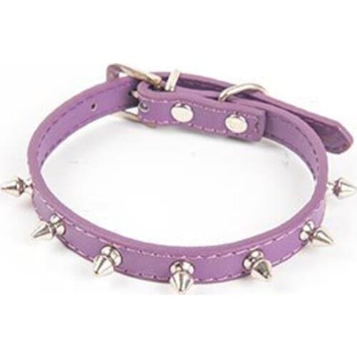 Cool Pet Collar Cats Dog Leather Spiked Studded Durable Puppy Collars for Small Medium Dogs Cats Chihuahua 5 Colors Pet Supplies